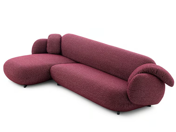 LXR16 - Fabric sofa with chaise longue by LEOLUX LX - view 3